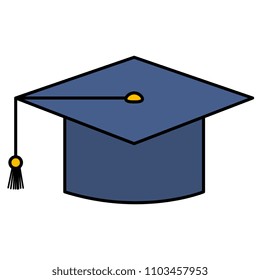 graduation hat isolated icon