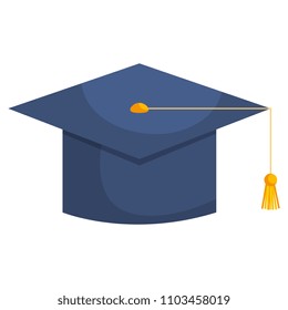 graduation hat isolated icon