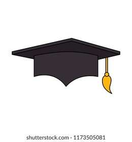 Graduation Hat Isolated Icon Stock Vector (Royalty Free) 1173509893 ...