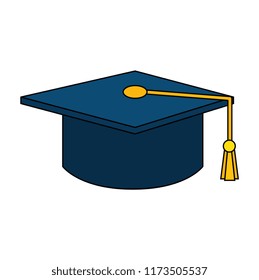 graduation hat isolated icon