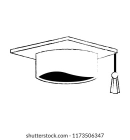 graduation hat isolated icon
