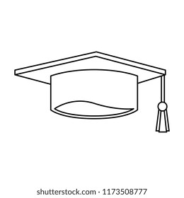 graduation hat isolated icon