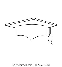 graduation hat isolated icon