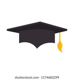 graduation hat isolated icon