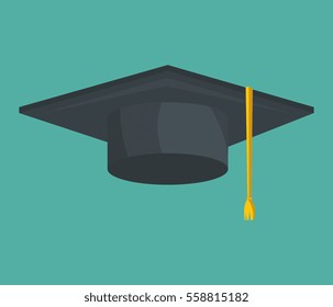 graduation hat isolated icon