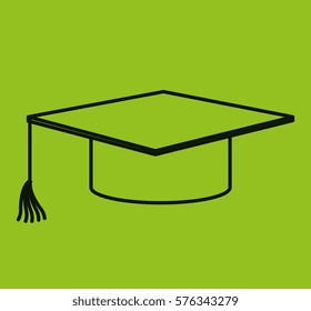 graduation hat isolated icon