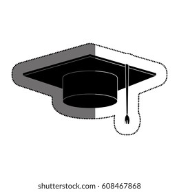 graduation hat isolated icon