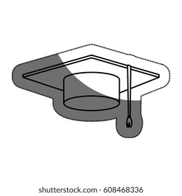 graduation hat isolated icon