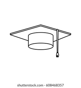 graduation hat isolated icon