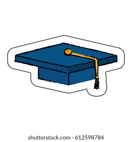 graduation hat isolated icon