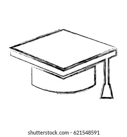 graduation hat isolated icon