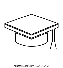 graduation hat isolated icon