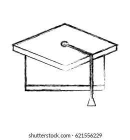 graduation hat isolated icon