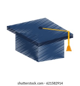graduation hat isolated icon