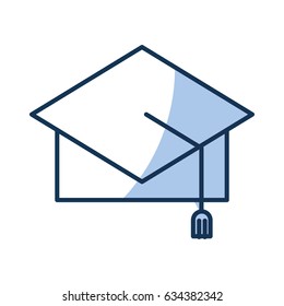 graduation hat isolated icon