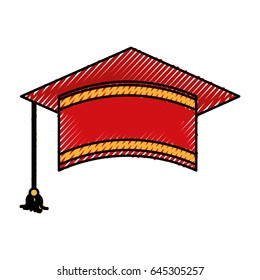 graduation hat isolated icon