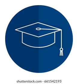 graduation hat isolated icon