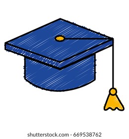 graduation hat isolated icon