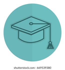 graduation hat isolated icon