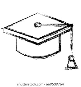 graduation hat isolated icon