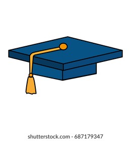 graduation hat isolated icon