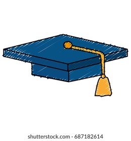 graduation hat isolated icon