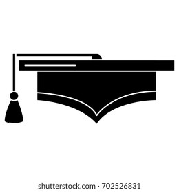 graduation hat isolated icon