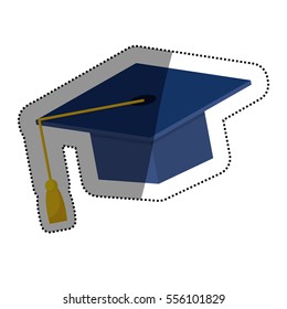 Graduation hat isolated icon vector illustration graphic design
