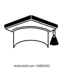 graduation hat isolated icon vector illustration design