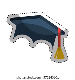 graduation hat isolated icon vector illustration design