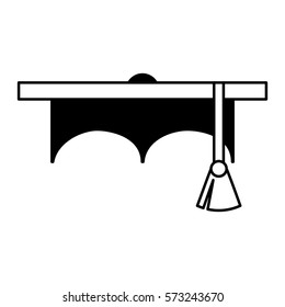graduation hat isolated icon vector illustration design
