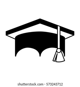graduation hat isolated icon vector illustration design