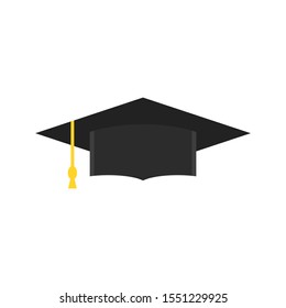 graduation hat isolated on white background. vector illustration