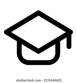 Graduation hat for isolated on white background