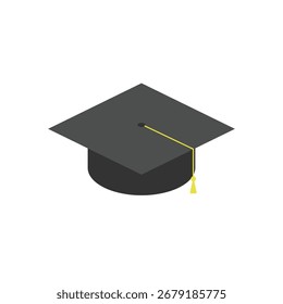 Graduation Hat isolated on white background. Congrats Graduates concept. Vector