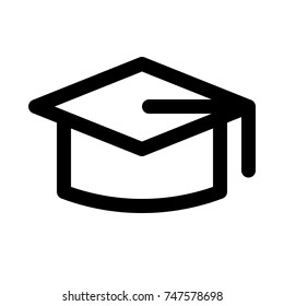 graduation hat isolated on white background