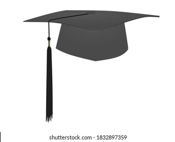 Graduation hat isolated. vector illustration