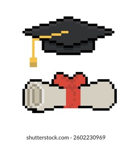 graduation hat item pixel art