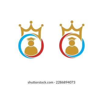 Graduation Hat Logo Concept sign symbol icon Element Design. Graduation, Education, E-book, Courses, Book Store and Academy Logotype. Vector illustration template