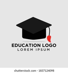 diseño del logotipo de sombrero de graduación para la plantilla del vector del logotipo de educación