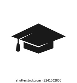 Inspiración de plantilla de diseño de logotipo de sombrero de graduación, Ilustración de vectores.