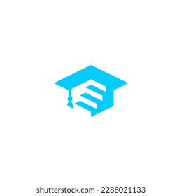 Plantilla de diseño del logotipo de sombrero de graduación
