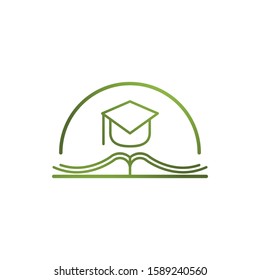 Graduation hat logo template vector icon design