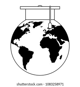 graduation hat on globe map learning concept