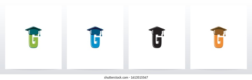 Graduation Hat On Letter Logo Design G