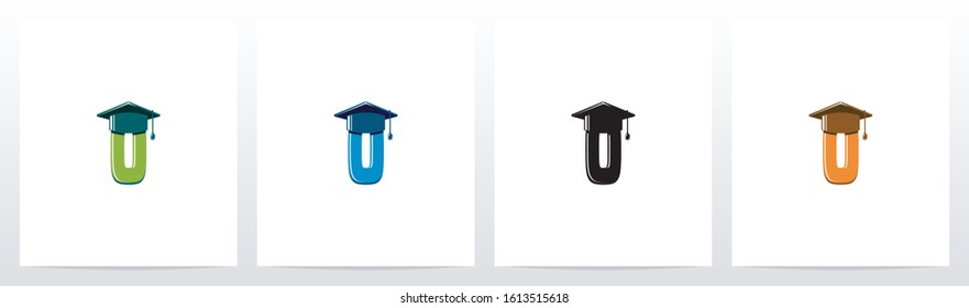 Graduation Hat On Letter Logo Design O