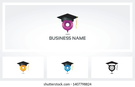Graduation Hat Pin Locator Logo