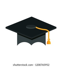 graduation hat school on white background