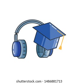 graduation hat study element icon