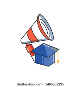 graduation hat study element icon